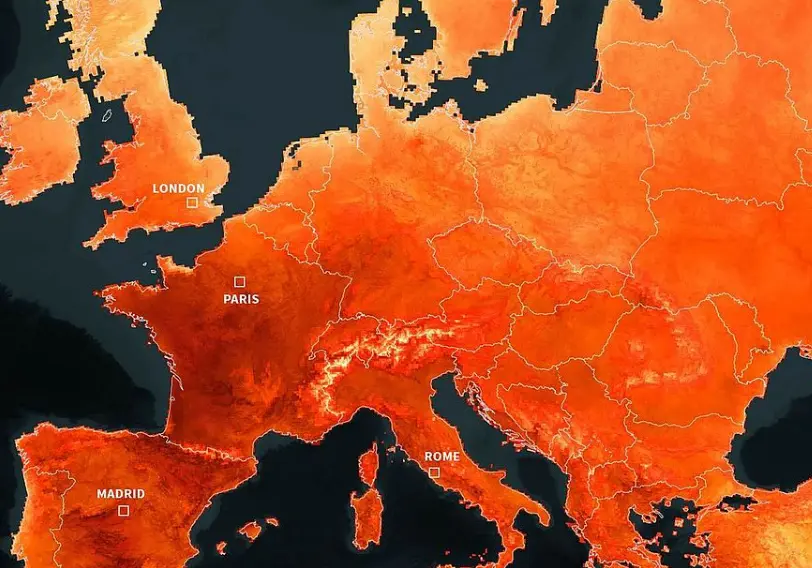 High temperatures in Europe
